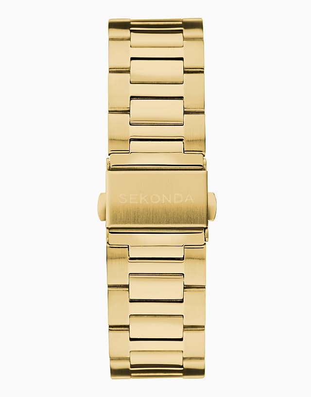 Asos Sekonda Ocean Mens 43mm Analogue Watch In Gold