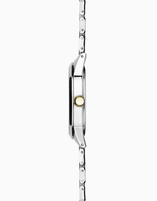 Asos Sekonda Sekonda Beaumont 40mm Round Two Tone Watch In Silver