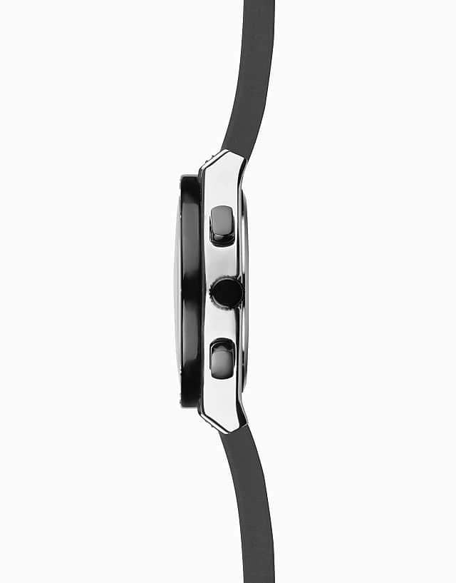 Asos Sekonda Sekonda Titan 43mm Round Silver Watch In Black