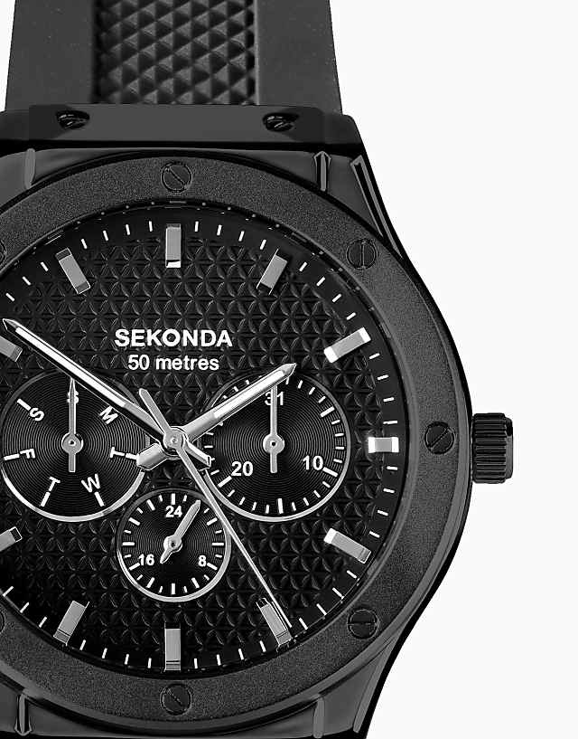 Asos Sekonda Titan Mens 42mm Analogue Watch In Black