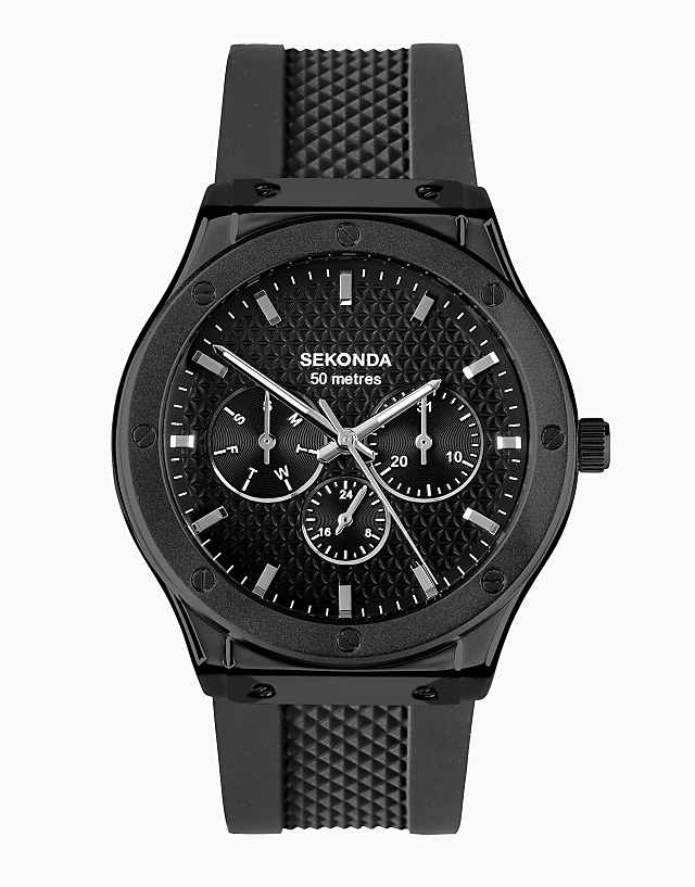 asos Sekonda Titan mens 42mm analogue watch in black