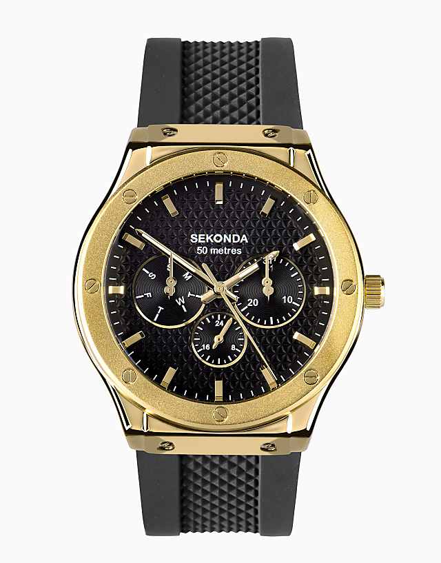 asos Sekonda Titan mens 42mm analogue watch in gold