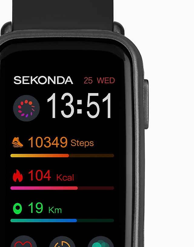 Asos Sekonda Track Unisex 26mm Smartwatch Watch In Black