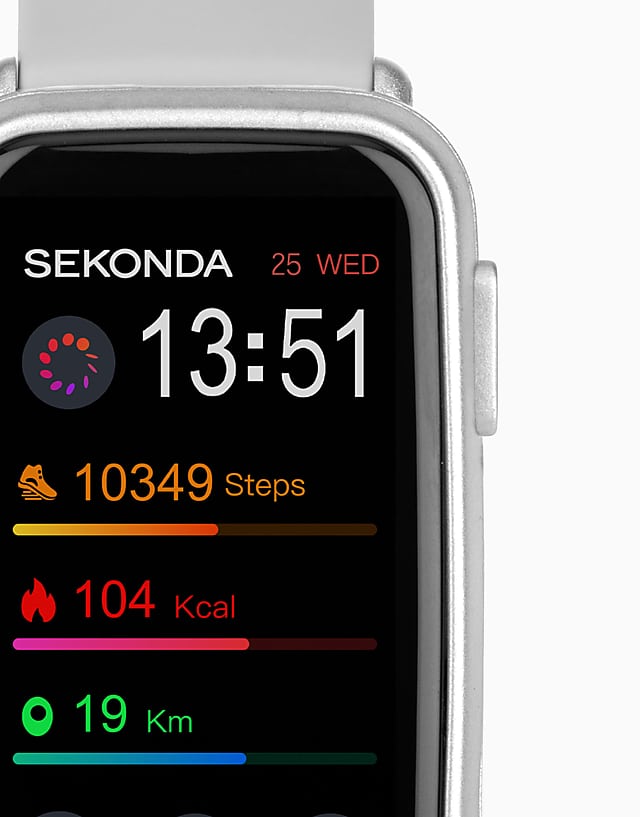 Asos Sekonda Track Unisex 26mm Smartwatch Watch In Grey