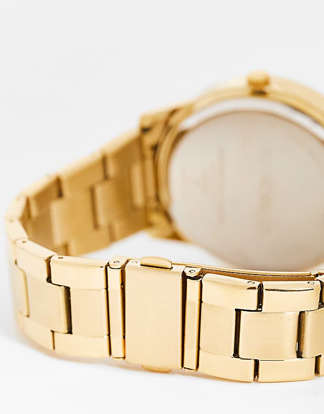Asos Sekonda Unisex Bracelet Watch With Green Dial In Gold