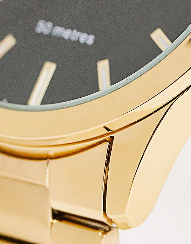 Asos Sekonda Unisex Bracelet Watch With Green Dial In Gold