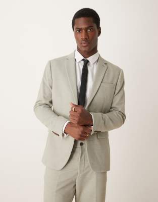 Asos Selected Homme Aitor Regular Fit Suit In Light Green