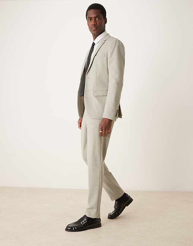 asos Selected Homme Aitor regular fit suit in light green