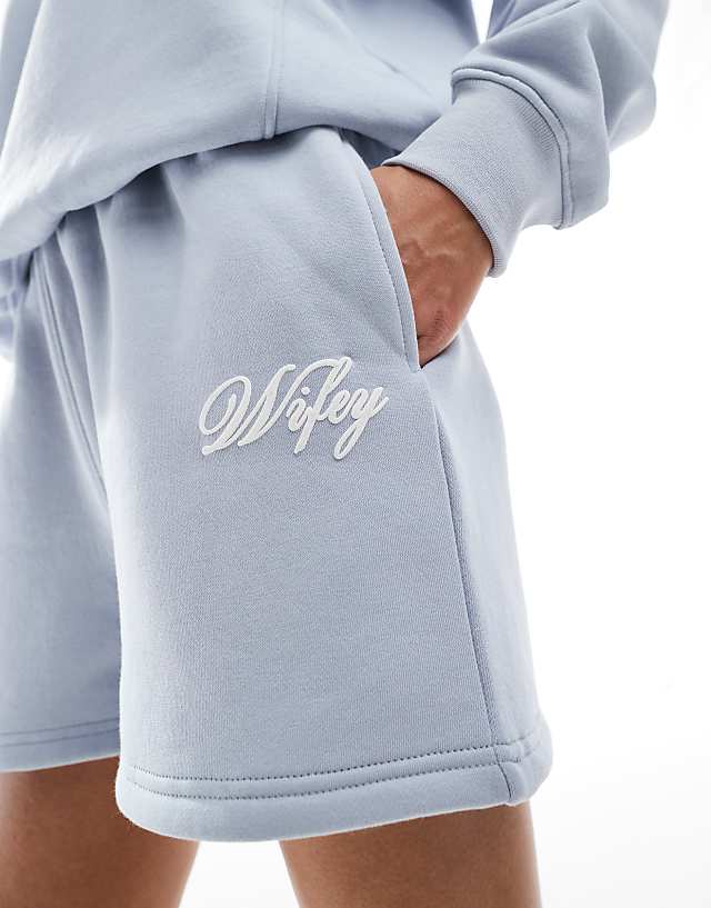 Asos Six Stories Wifey Shorts Co-ord In Something Blue