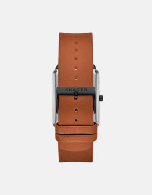 Asos Skagen Men's Hagen Three-hand Black Stainless Steel Watch - BROWN