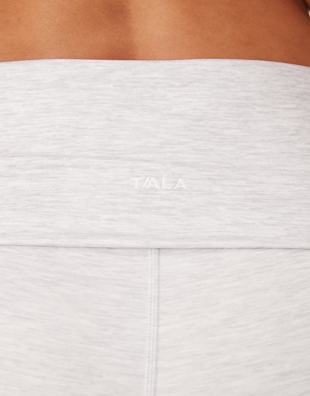 Asos Tala DayFlex Multiway Fold Waist Flared Yoga Pant In Grey