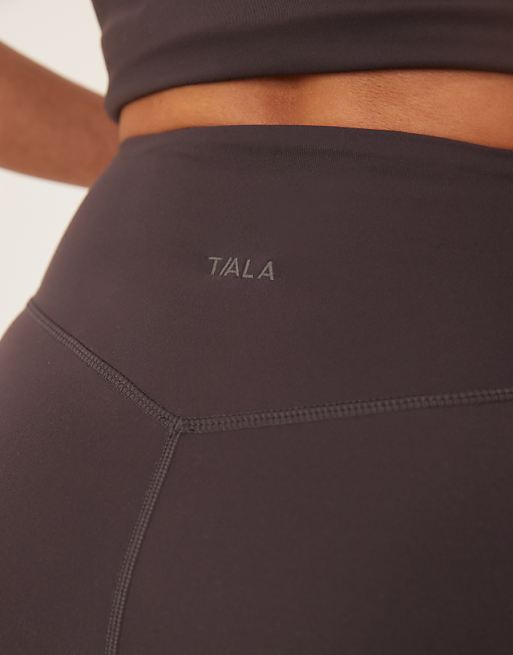 Asos Tala DayFlex Wrap High Waisted Flared Yoga Pant In Brown