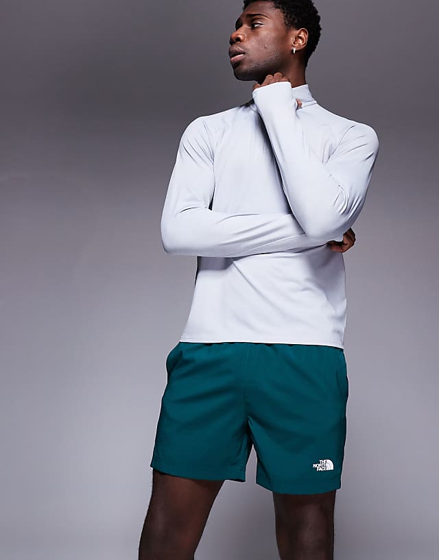 Asos The North Face 24/7 5"" Logo Shorts In Dark Green