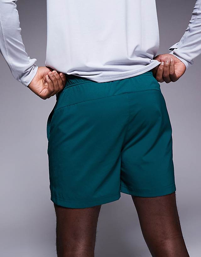 Asos The North Face 24/7 5"" Logo Shorts In Dark Green