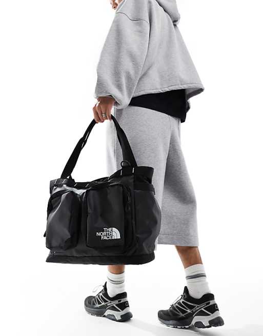 Asos The North Face Base Camp Voyager Tote Bag In Black And White