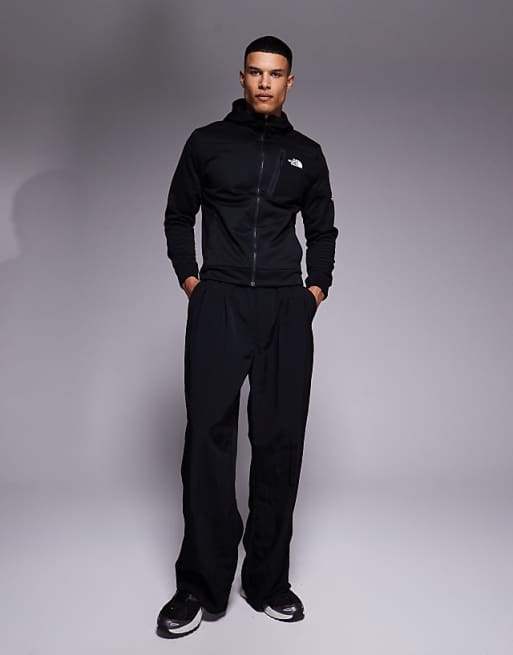 Asos The North Face Mountain Athletics Full Zip Logo Hoodie In Black