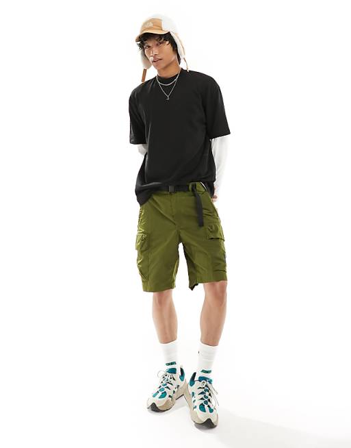 Asos The North Face NSE Belted Cargo Shorts In Olive