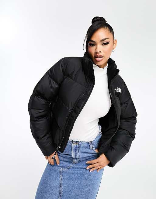 asos The North Face Saikuru cropped puffer jacket in black