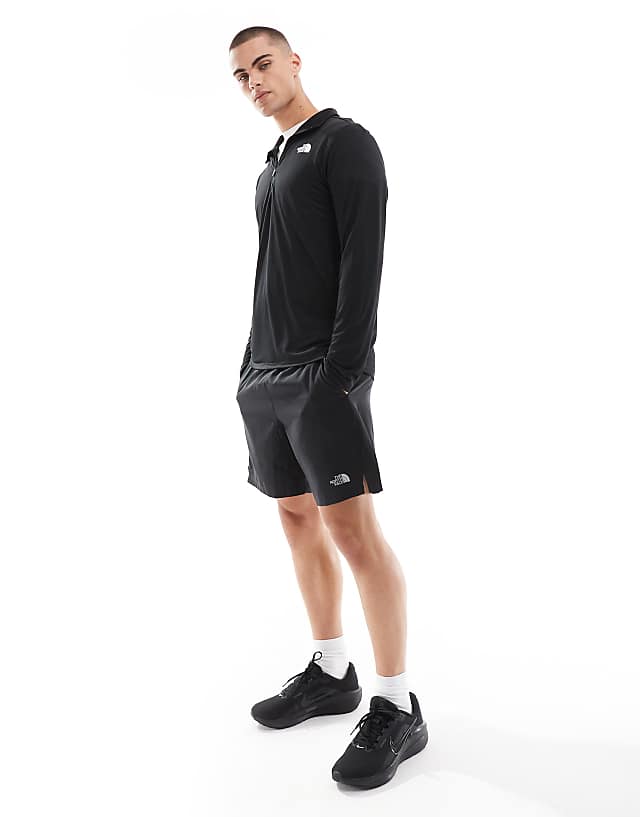 Asos The North Face Training 24/7 1/4 Zip Logo Top In Black