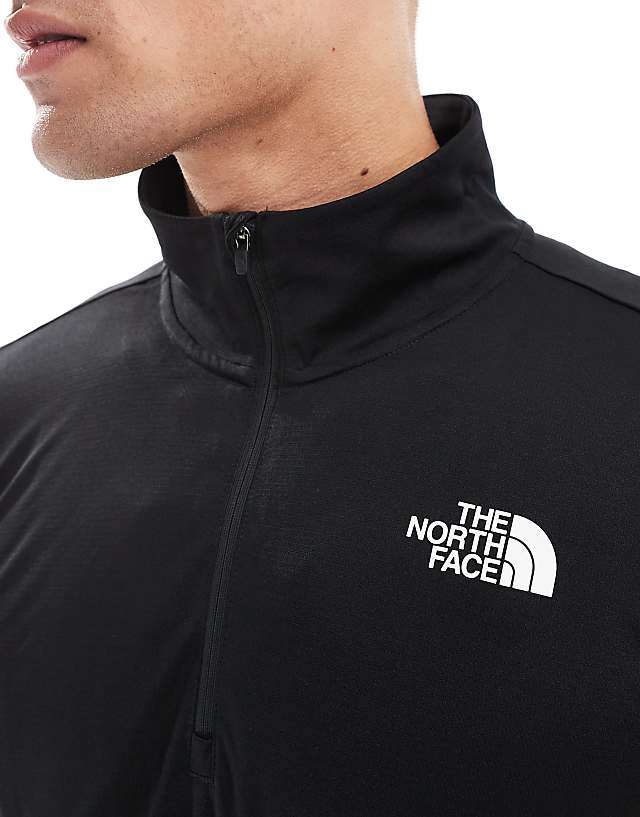Asos The North Face Training 24/7 1/4 Zip Logo Top In Black