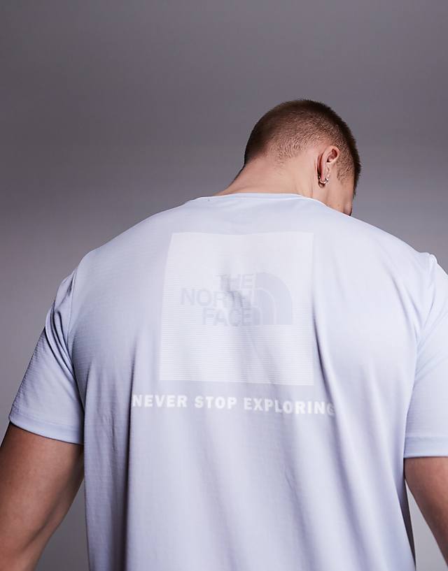 Asos The North Face Training 24/7 Box NSE Backprint T-shirt In Grey