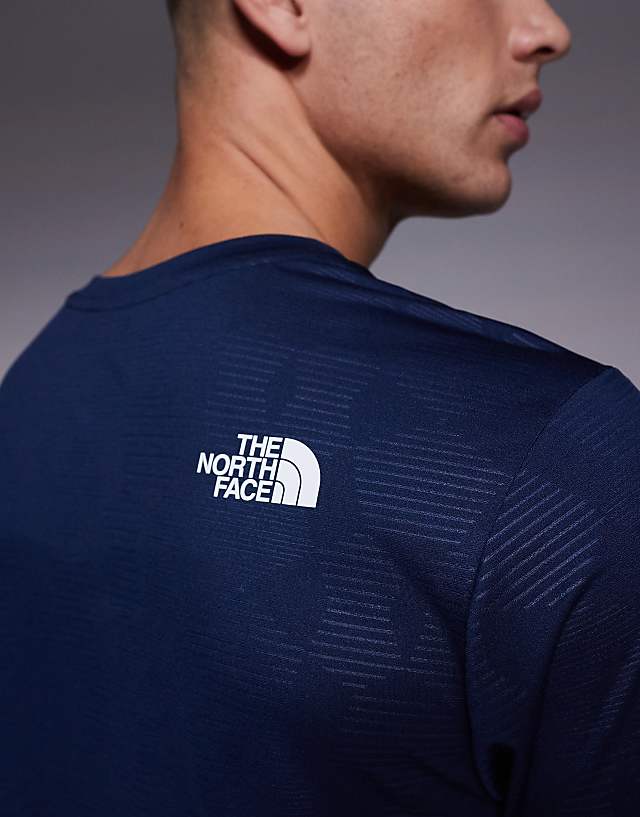 Asos The North Face Training 24/7 Embossed Print Logo T-shirt In Navy