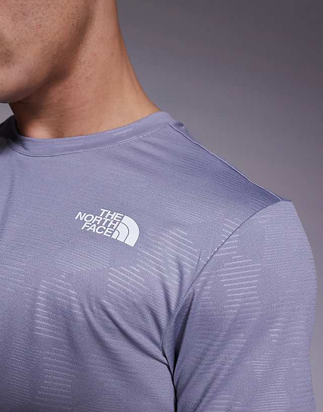 Asos The North Face Training 24/7 Embossed Print Logo T-shirt In Grey
