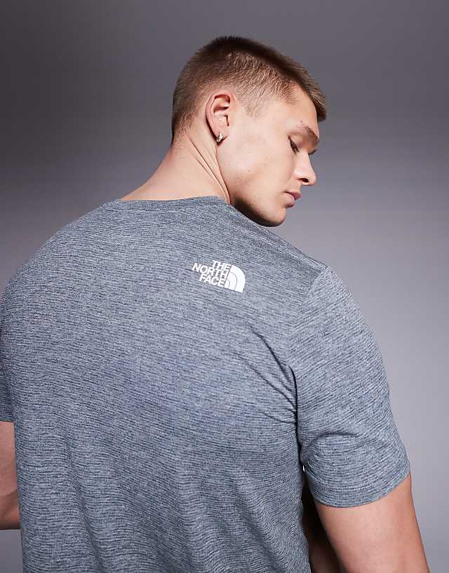 Asos The North Face Training 24/7 Logo T-shirt In Grey