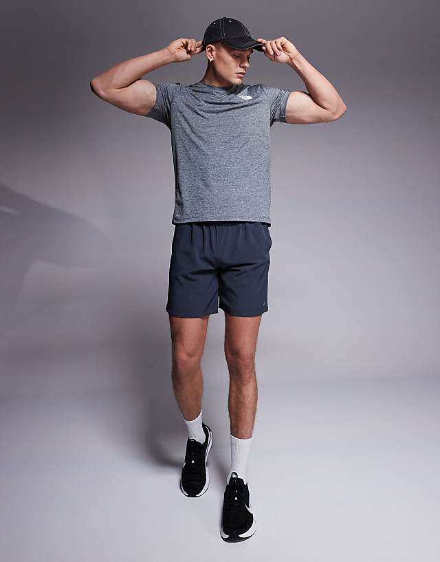 Asos The North Face Training 24/7 Logo T-shirt In Grey