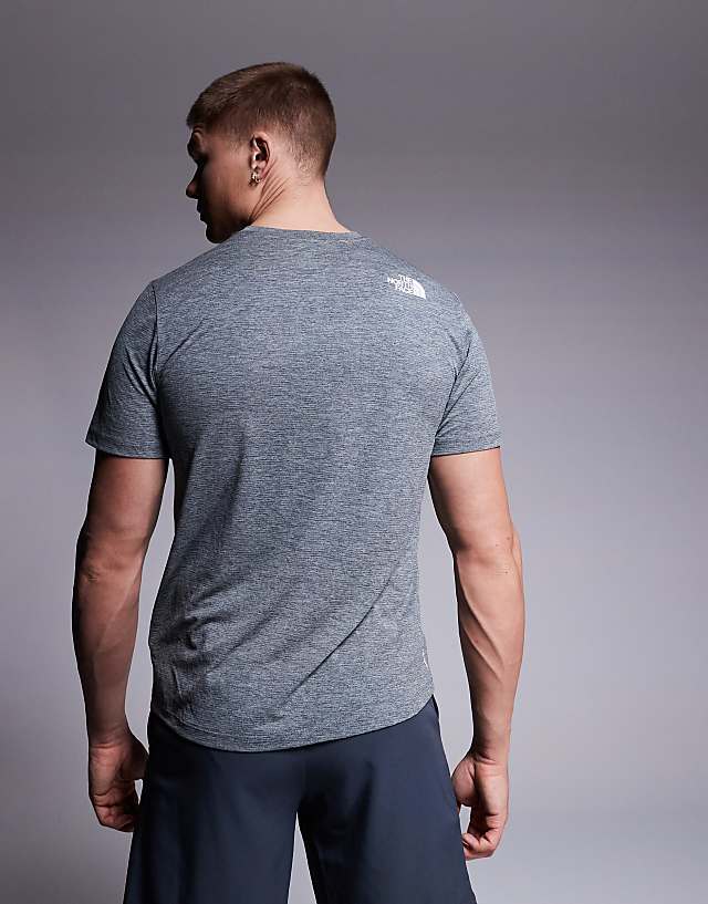 Asos The North Face Training 24/7 Logo T-shirt In Grey