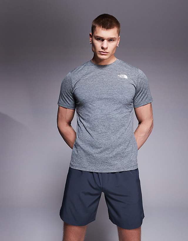 asos The North Face Training 24/7 logo t-shirt in grey