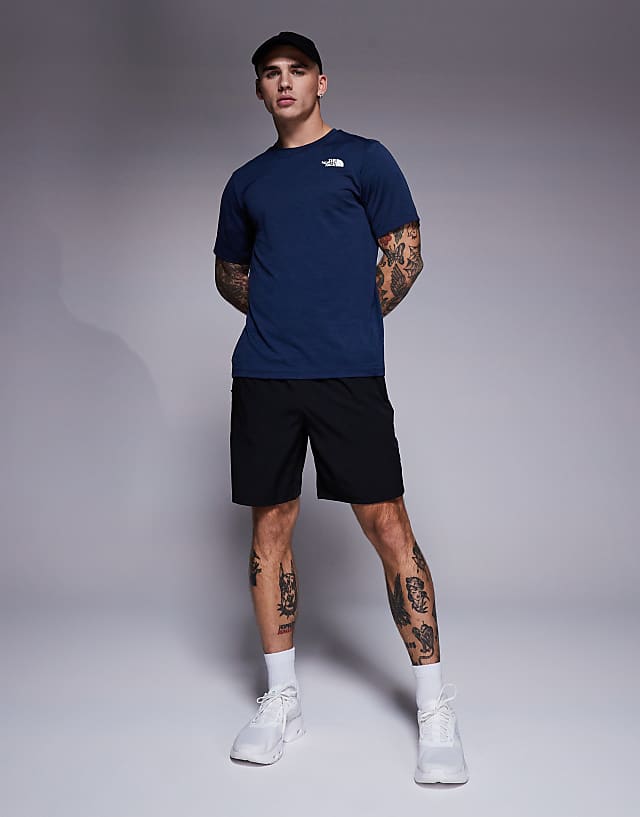 Asos The North Face Training 24/7 Logo T-shirt In Navy