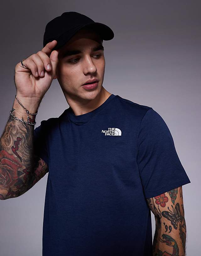 Asos The North Face Training 24/7 Logo T-shirt In Navy