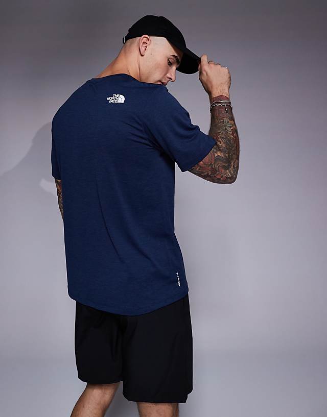 Asos The North Face Training 24/7 Logo T-shirt In Navy