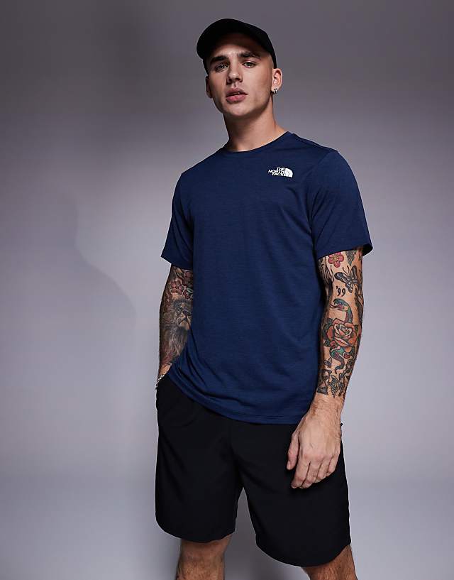 asos The North Face Training 24/7 logo t-shirt in navy