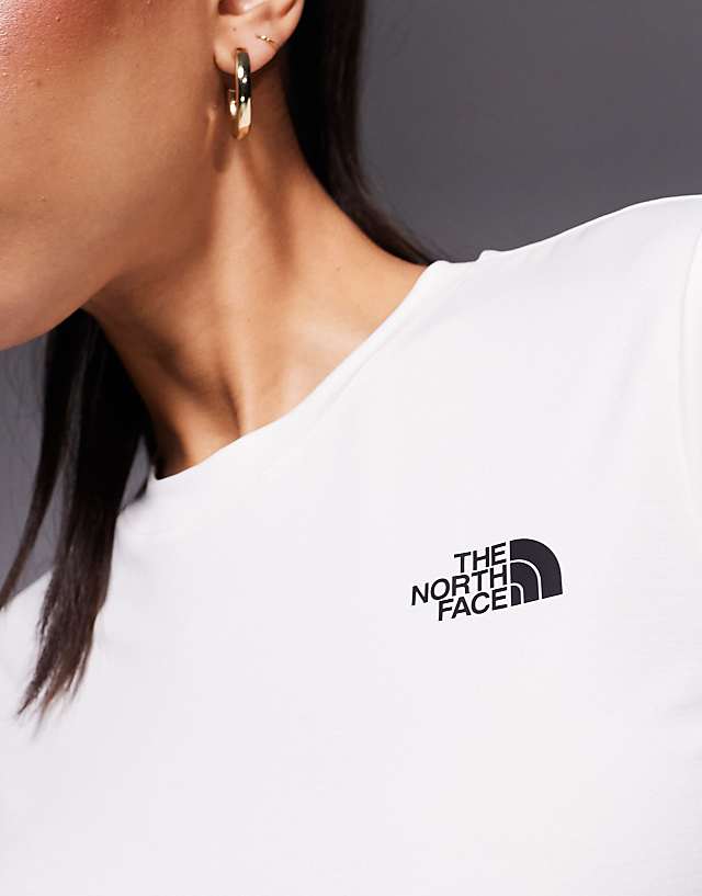 Asos The North Face Training Flex Logo T-shirt In Off White