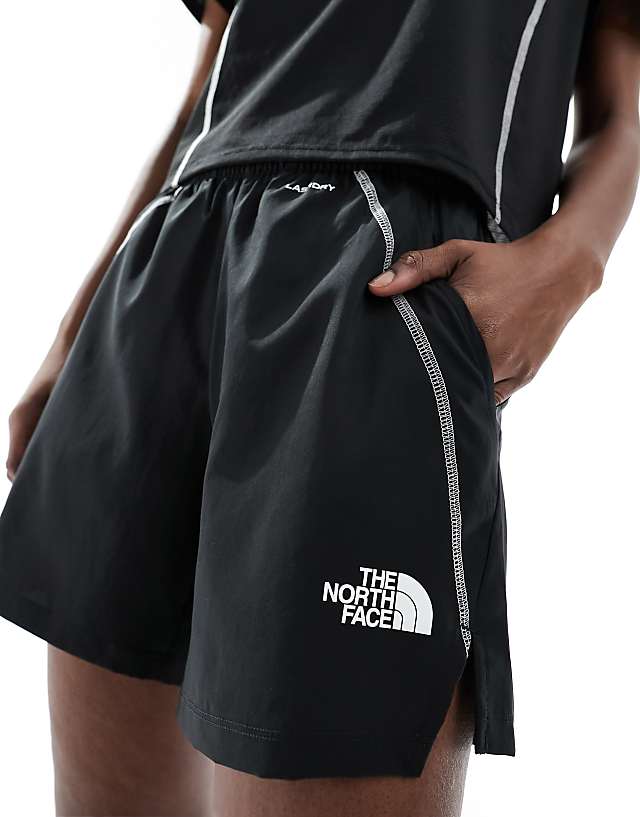 asos The North Face Training Hakuun contour seam woven shorts in black