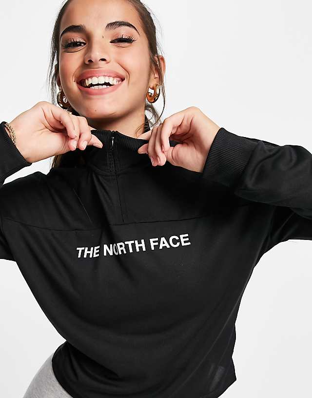 Asos The North Face Training Mountain Athletic 1/4 Zip Fleece In Black
