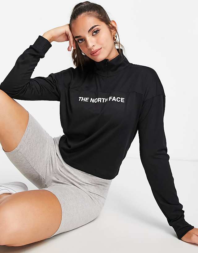 asos The North Face Training Mountain Athletic 1/4 zip fleece in black