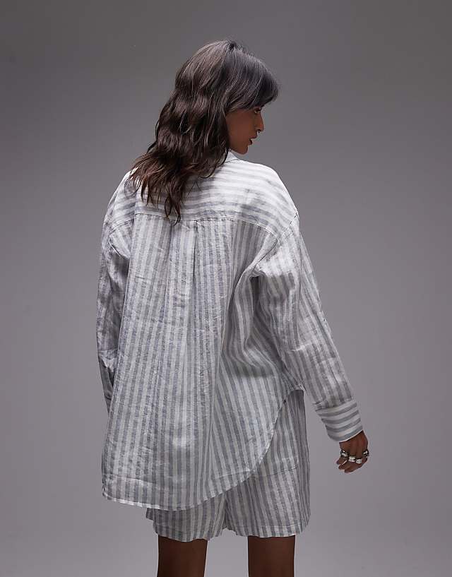 Asos Tommy Hilfiger Oversized Fit Linen Shirt In White