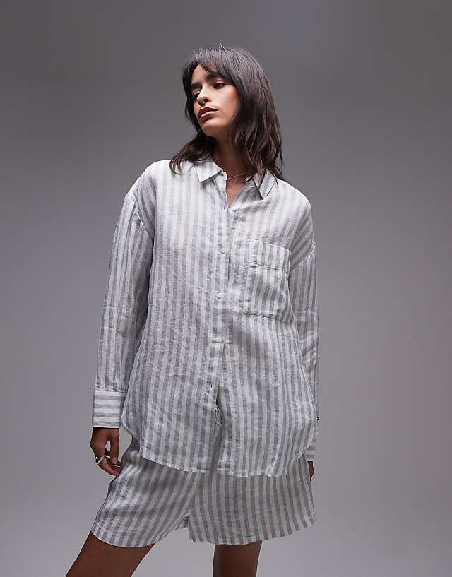 asos Tommy Hilfiger Oversized fit linen shirt in white