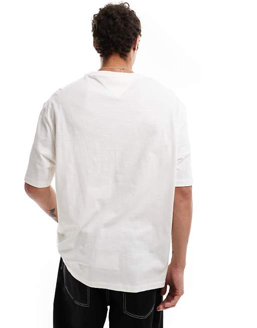 Asos Tommy Jeans Retro Varsity Logo T-shirt In White