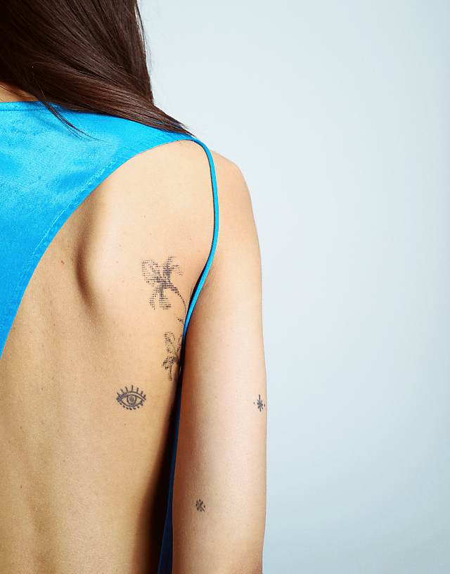 Asos Topshop Asymmetric Open Back Dress In Bright Blue