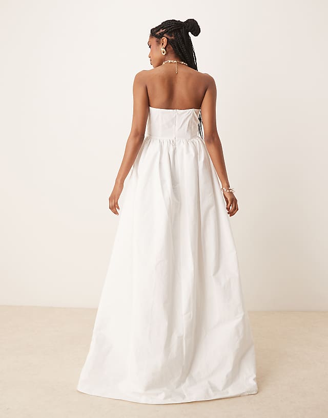 Asos True Decadence Strapless Hi-low Dress In White