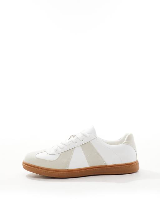 Asos Truffle Collection Minimal Tennis Trainers In White