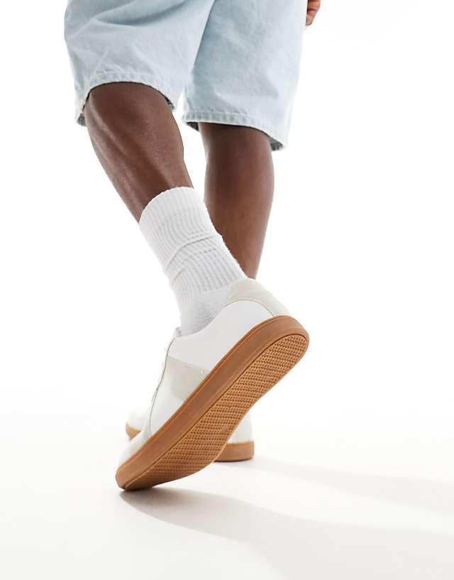 Asos Truffle Collection Minimal Tennis Trainers In White