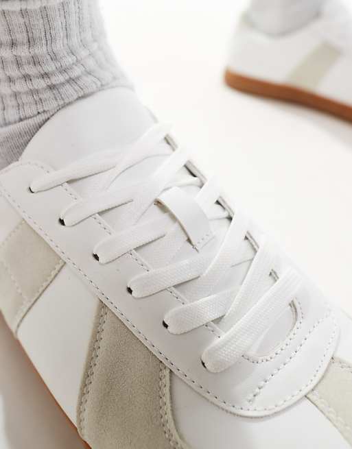 Asos Truffle Collection Minimal Tennis Trainers In White