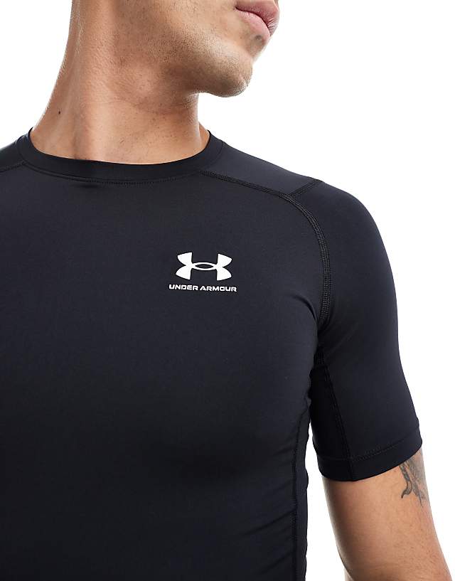 Asos Under Armour Heatgear Compression T-shirt In Black