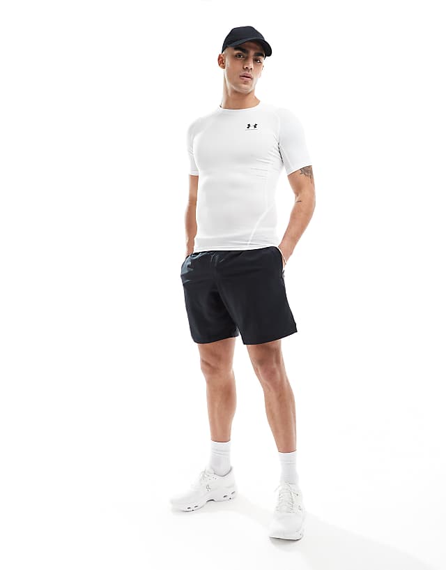 Asos Under Armour Heatgear Compression T-shirt In White