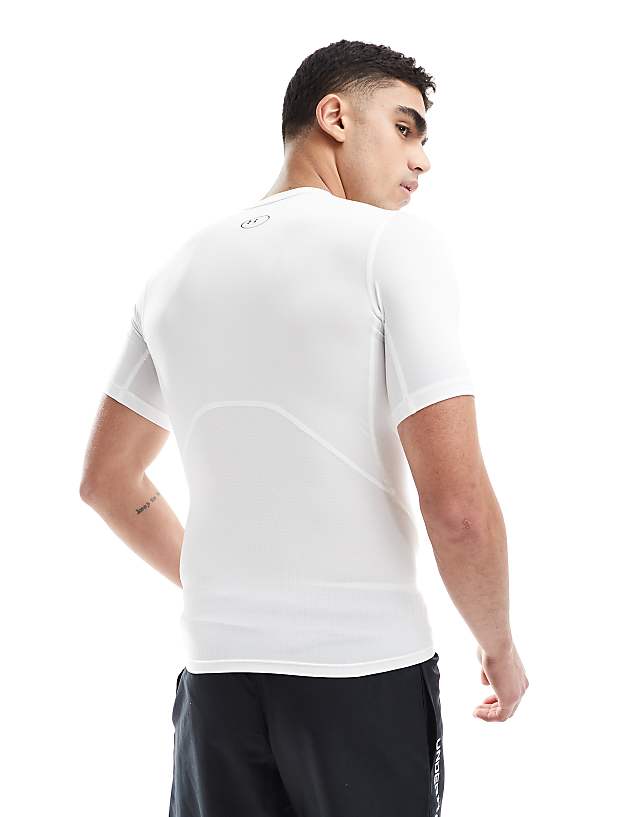 Asos Under Armour Heatgear Compression T-shirt In White